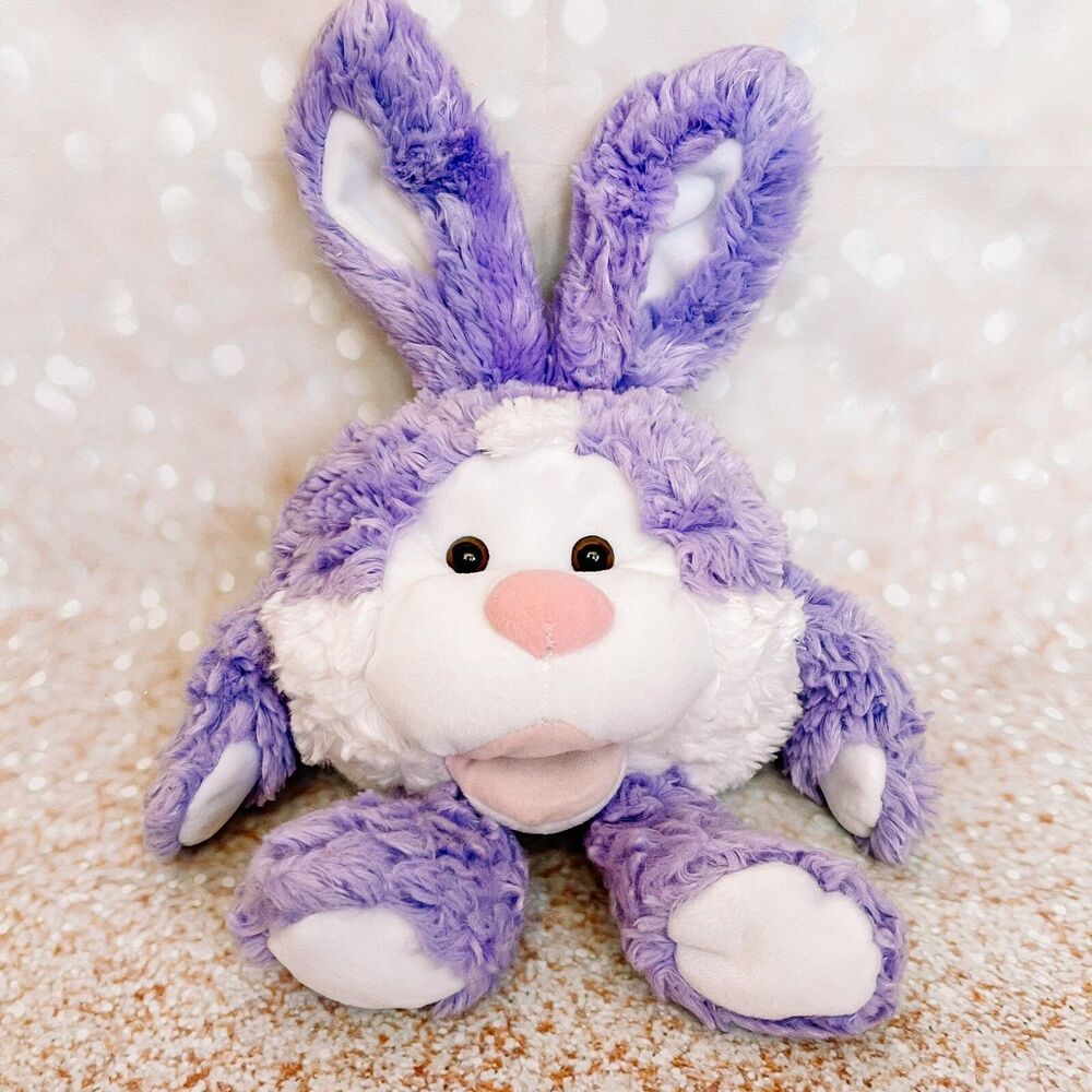 Vtg Chrisha Creations Playful Plush EASTER Bunny Rabbit Puppet Sounds 1988 Works